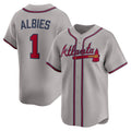 marshops Atlanta Braves #1 Ozzie Albies Gray  Road Limited Player Jersey
