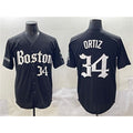 marshops Boston Red Sox #34 David Ortiz Black  Gothic Vapor Limited Stitched Jersey