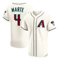 marshops Arizona Diamondbacks #4 Ketel Marte Cream  Home Elite Jersey