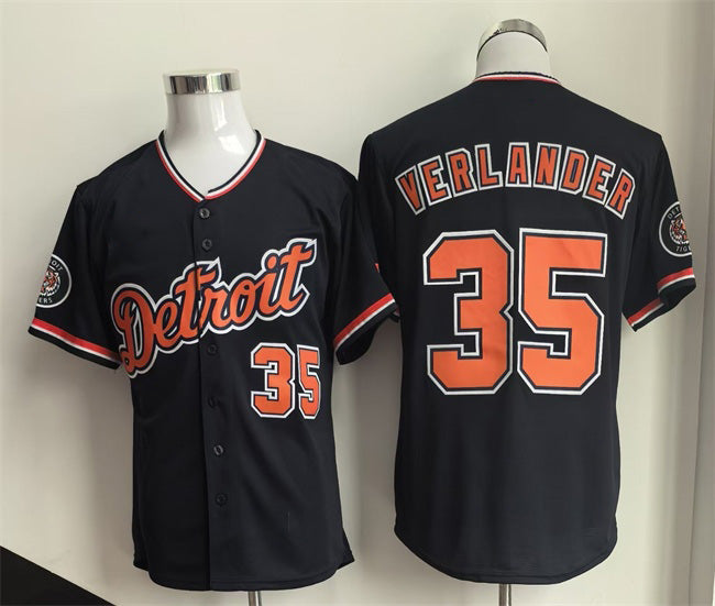 marshops Detroit Tigers #35 Justin Verlander Black  2026 Cool Base Stitched Jersey