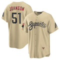 marshops Arizona Diamondbacks #51 Randy Johnson Gold  Sand City Connect Replica Player Jersey