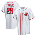 marshops  Cincinnati Reds #29 TJ Friedl White  Home Replica Jersey
