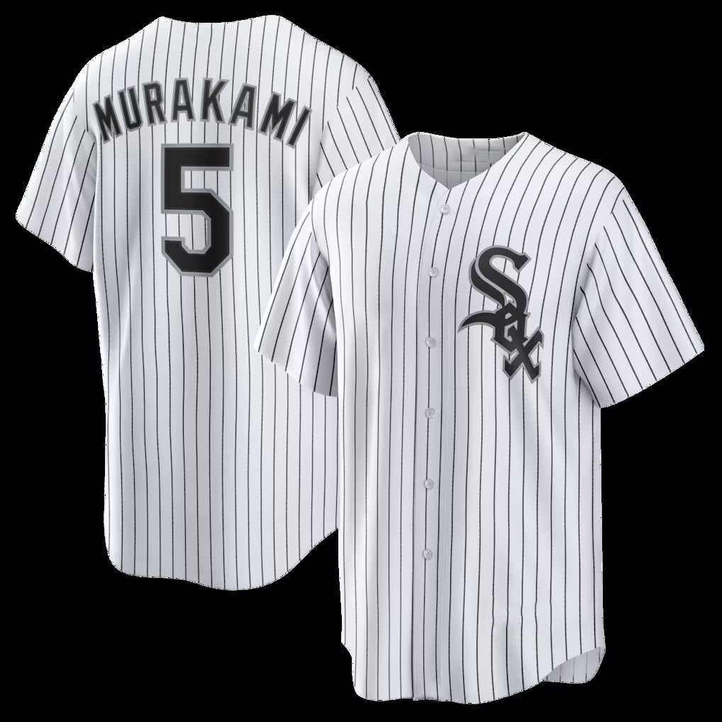 marshops  Chicago White Sox #5 Munetaka Murakami White  Home Replica Jersey