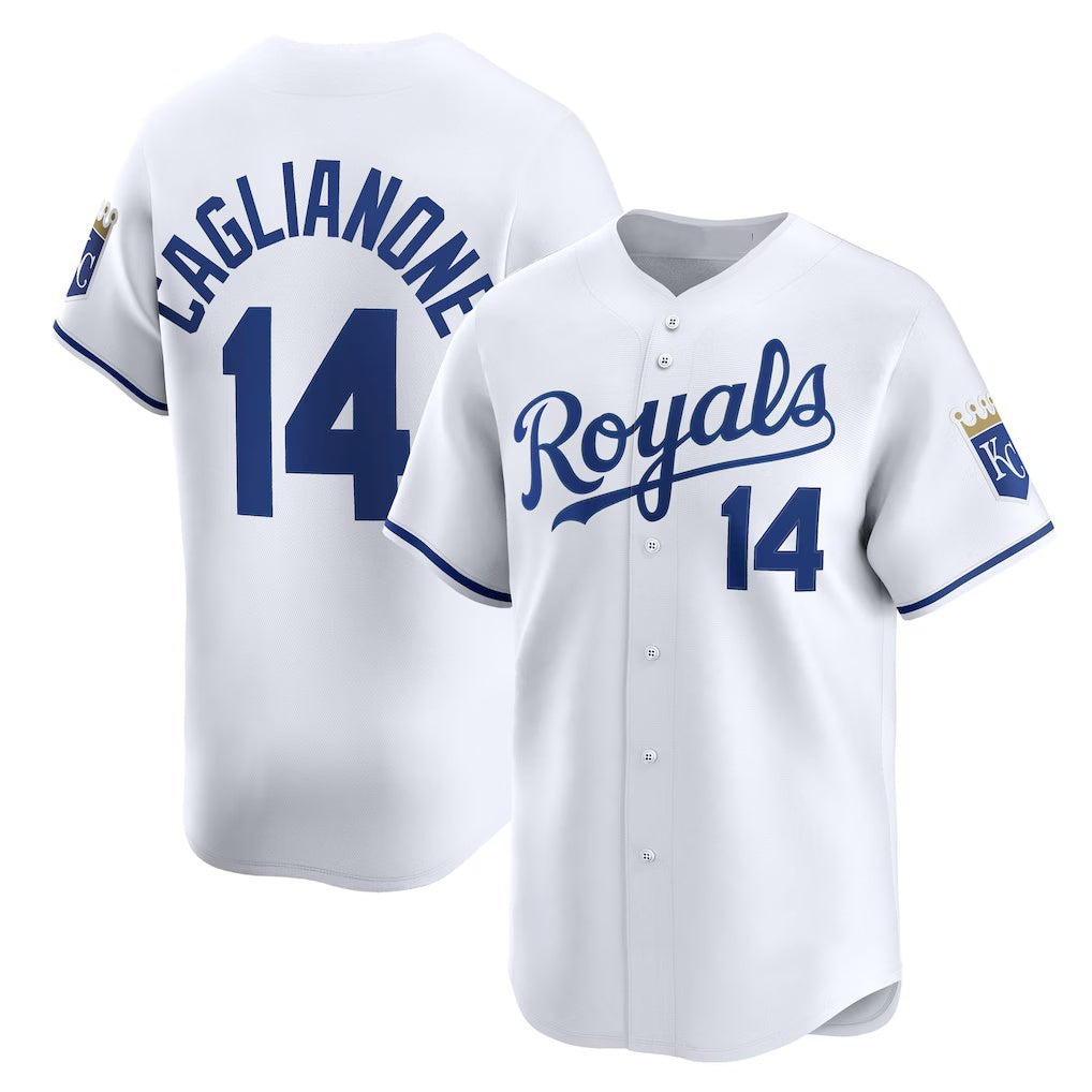 marshops Kansas City Royals #14 Jac Caglianone White  Home Limited Player Jersey