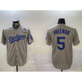 marshops Los Angeles Dodgers #5 Freddie Freeman Grey  2024 World Series Cool Base Stitched Jersey