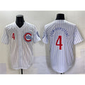 marshops Chicago Cubs #4 Pete Crow-Armstrong White  Pinstripe 2nd Alternate Limited Stitched Jersey