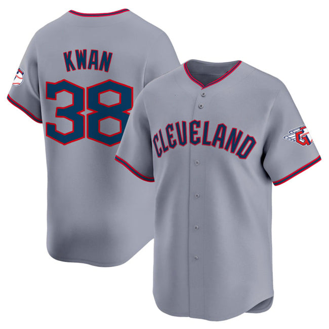 marshops Cleveland Guardians #38 Steven Kwan Gray  2025 Alternate Limited Stitched Jersey