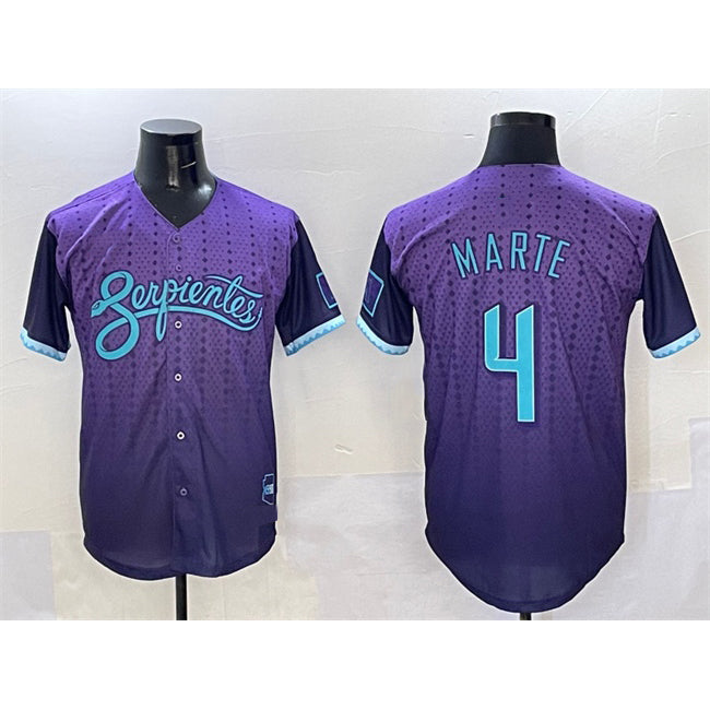 marshops Arizona Diamondbacks #4 Ketel Marte Purple  2025 City Connect Limited Stitched Jersey