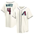 marshops Arizona Diamondbacks #4 Ketel Marte Cream  Home Replica Jersey