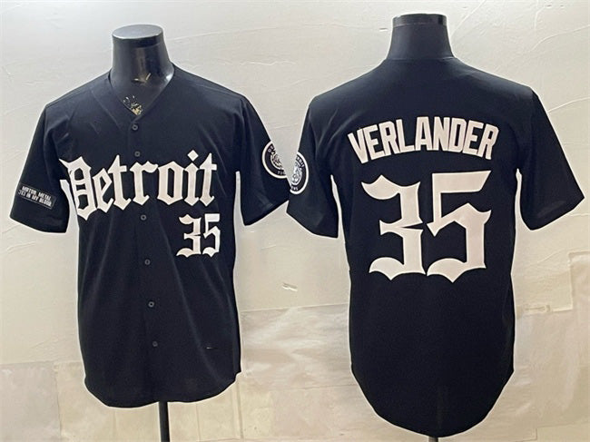 marshops Detroit Tigers #35 Justin Verlander 2026 Black  'Motor Gothic Edition' Vapor Premier Limited Stitched Jersey