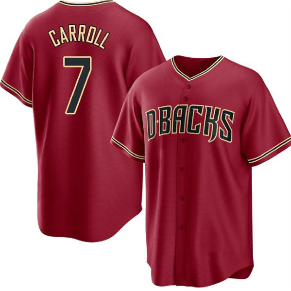 marshops Arizona Diamondbacks #7 Corbin Carroll Red  Cool Base Stitched Jersey