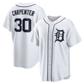 marshops Detroit Tigers #30 Kerry Carpenter White  Home Replica Jersey