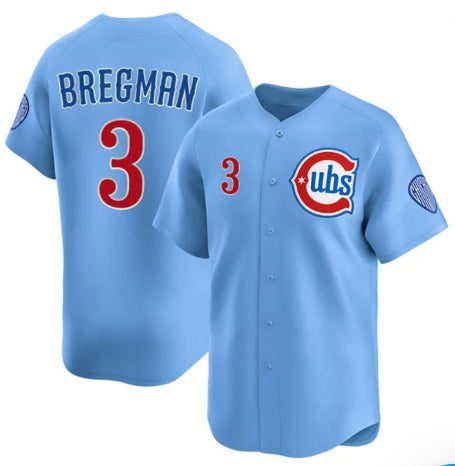 marshops Chicago Cubs #3 Alex Bregman Blue  2nd Alternate Limited Stitched Jersey