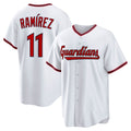 marshops Cleveland Guardians #11 Jos¨¦ Ram¨ªrez White  Home Replica Jersey