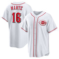 marshops  Cincinnati Reds #16 Noelvi Marte White  Home Replica Jersey