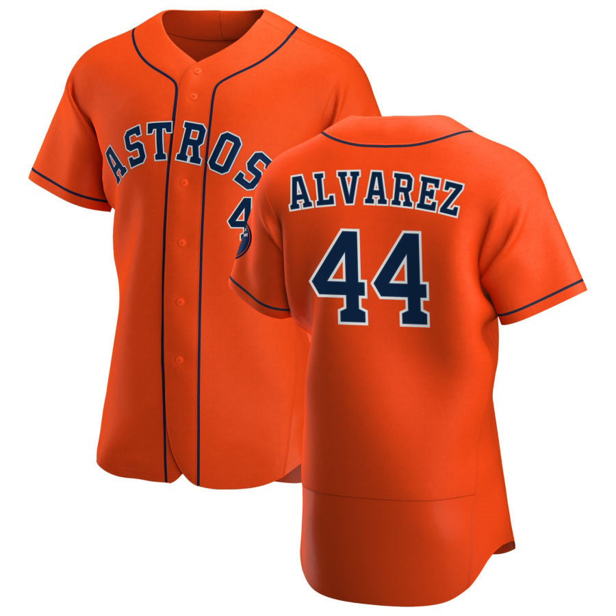 marshops Houston Astros #44 Yordan Alvarez Orange  Alternate 2020 Authentic Team Jersey