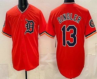 marshops Detroit Tigers #13 Dillon Dingler Orange  Limited Jersey