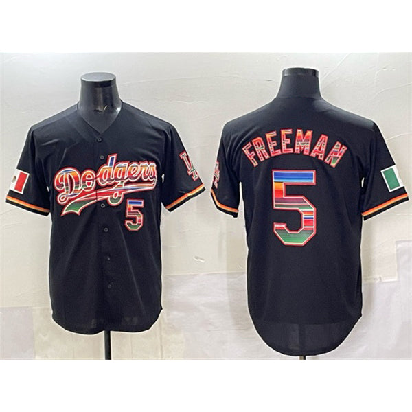 marshops Los Angeles Dodgers #5 Freddie Freeman Black  Mexico Cool Base Stitched Jersey
