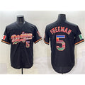 marshops Los Angeles Dodgers #5 Freddie Freeman Black  Mexico Cool Base Stitched Jersey