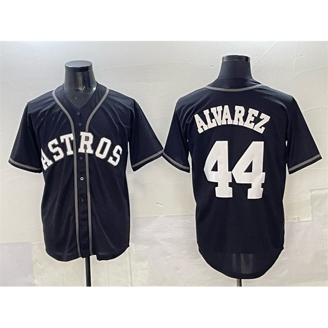 marshops Houston Astros #44 Yordan Alvarez Black  Lights Out Limited Stitched Jersey