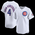 marshops Chicago Cubs #4 Pete Crow-Armstrong White  150th Anniversary Limited Jersey