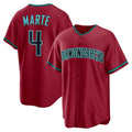 marshops Arizona Diamondbacks #4 Ketel Marte Red  Alternate 2 Replica Jersey