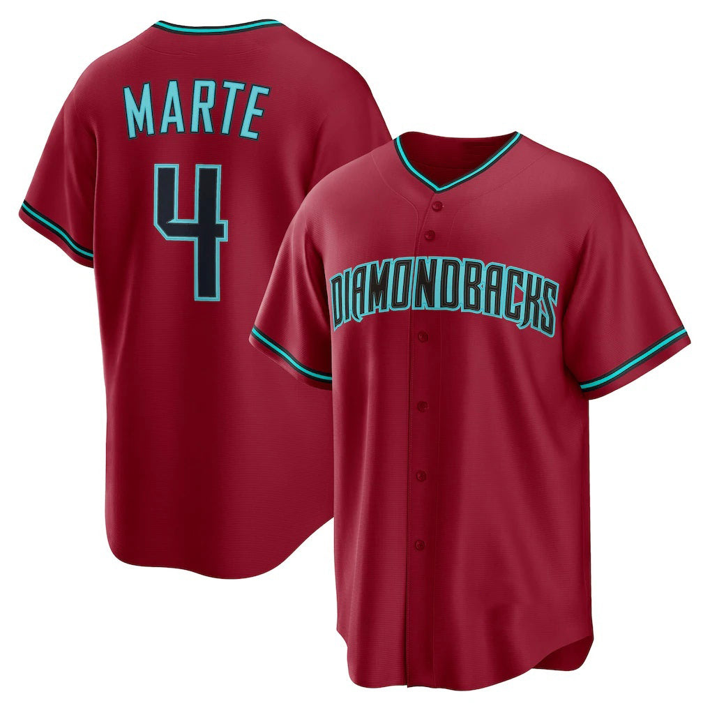 marshops Arizona Diamondbacks #4 Ketel Marte Red  Alternate 2 Replica Jersey