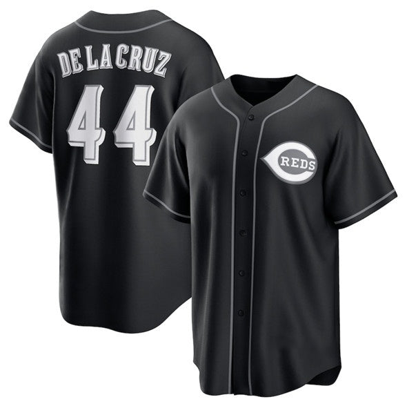 marshops  Cincinnati Reds #44 Elly De La Cruz Black  Lights Out Limited Stitched Jersey