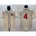marshops Chicago Cubs #4 Pete Crow-Armstrong Cream  Field of Dreams Cool Base Stitched Jersey