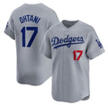 marshops Los Angeles Dodgers #17 Shohei Ohtani Gray  Cool Base Stitched Jersey 1