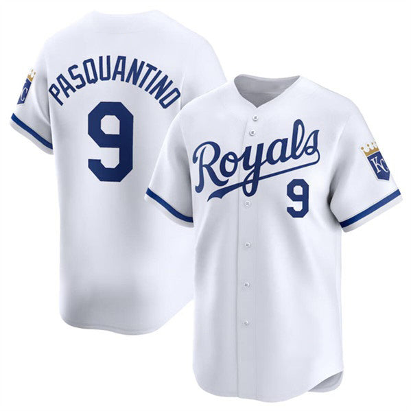 marshops Kansas City Royals #9 Vinnie Pasquantino White  2024 Home Limited Stitched Jersey