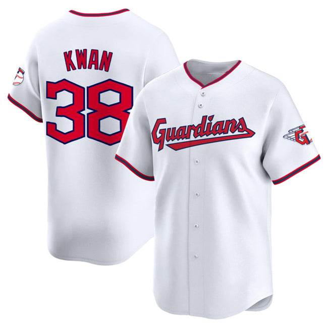 marshops Cleveland Guardians #38 Steven Kwan White  Home Limited Stitched Jersey