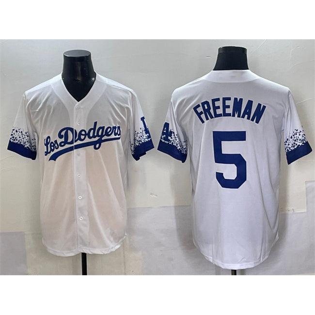 marshops Los Angeles Dodgers #5 Freddie Freeman White  City Connect Cool Base Stitched Jersey