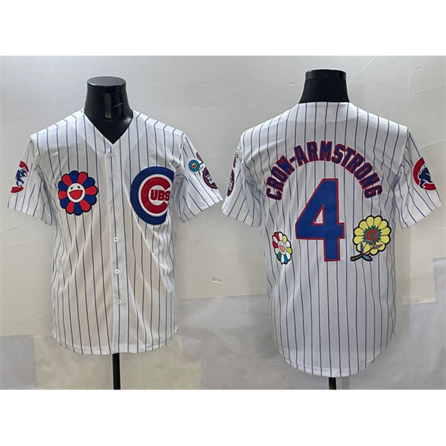 marshops Chicago Cubs #4 Pete Crow-Armstrong White  2025 Tokyo Series Limited Stitched Jersey