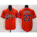 marshops Houston Astros #27 Jose Altuve Orange  With Patch Cool Base Stitched Jersey