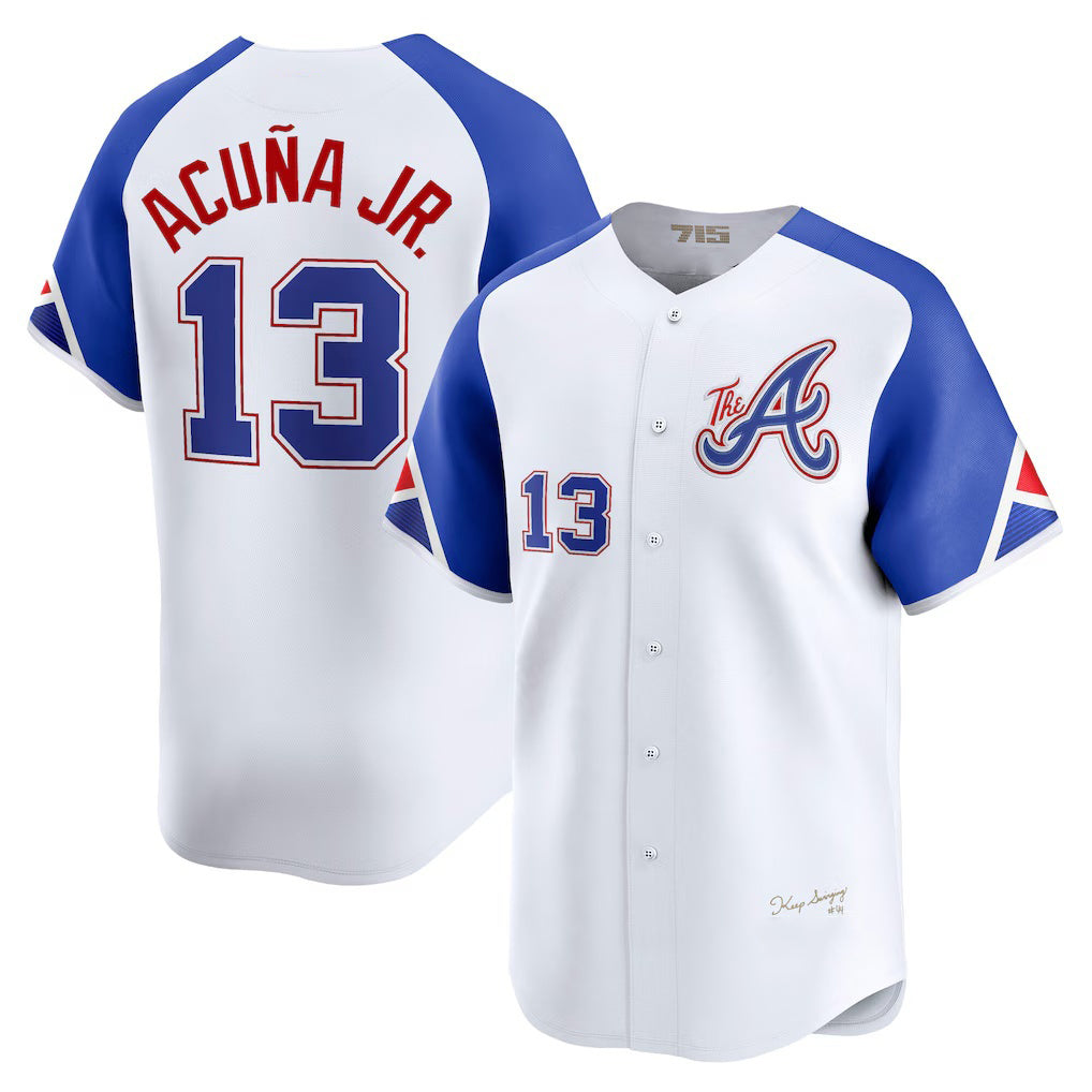 marshops Atlanta Braves #13 Ronald Acu?a Jr. White  City Connect Limited Player Jersey