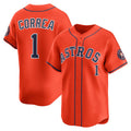 marshops Houston Astros #1 Carlos Correa Orange  Alternate Limited Player Jersey