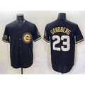 marshops Chicago Cubs #23 Ryne Sandberg Black  Gold 'Ryne Sandberg Tribute' Vapor Limited V2 Stitched Jersey