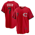 marshops  Cincinnati Reds #7 Spencer Steer Red  2026 City Connect Stadium Jersey