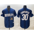 marshops Detroit Tigers #30 Kerry Carpenter Number 2024 Navy  City Connect Cool Base Limited Stitched Jersey 2