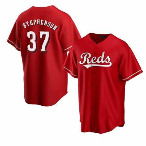 marshops  Cincinnati Reds #37 Tyler Stephenson Red  Cool Base Jersey