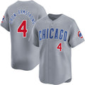 marshops Chicago Cubs #4 Pete Crow-Armstrong Gray  Limited Stitched Jersey