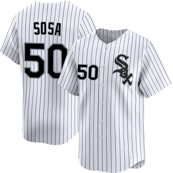 marshops  Chicago White Sox #50 Lenyn Sosa White  2025 Home Limited Stitched Jersey