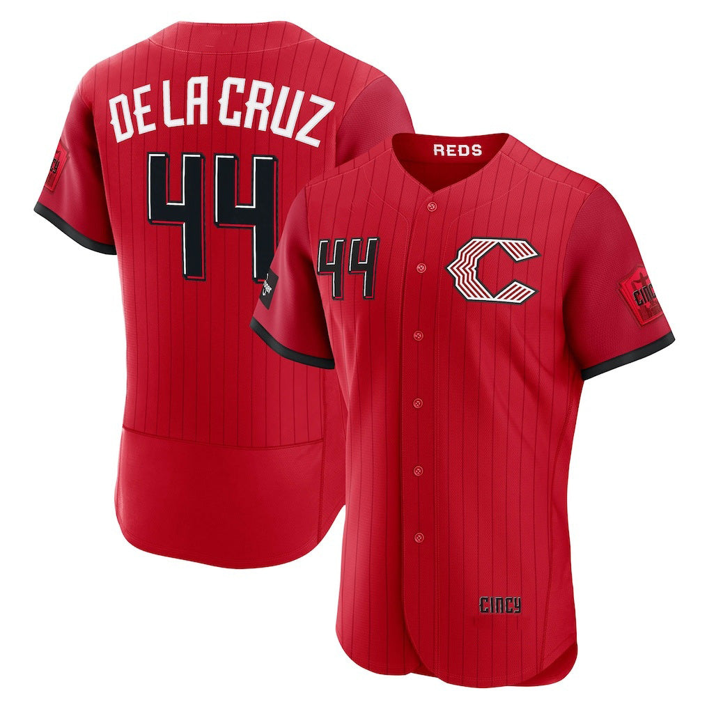 marshops  Cincinnati Reds #44 Elly De La Cruz Red  2026 City Connect Authentic Sponsor Patch Jersey
