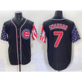 marshops Chicago Cubs #7 Dansby Swanson Black  2025 Independence Day Vapor Premier Limited Stitched Jersey