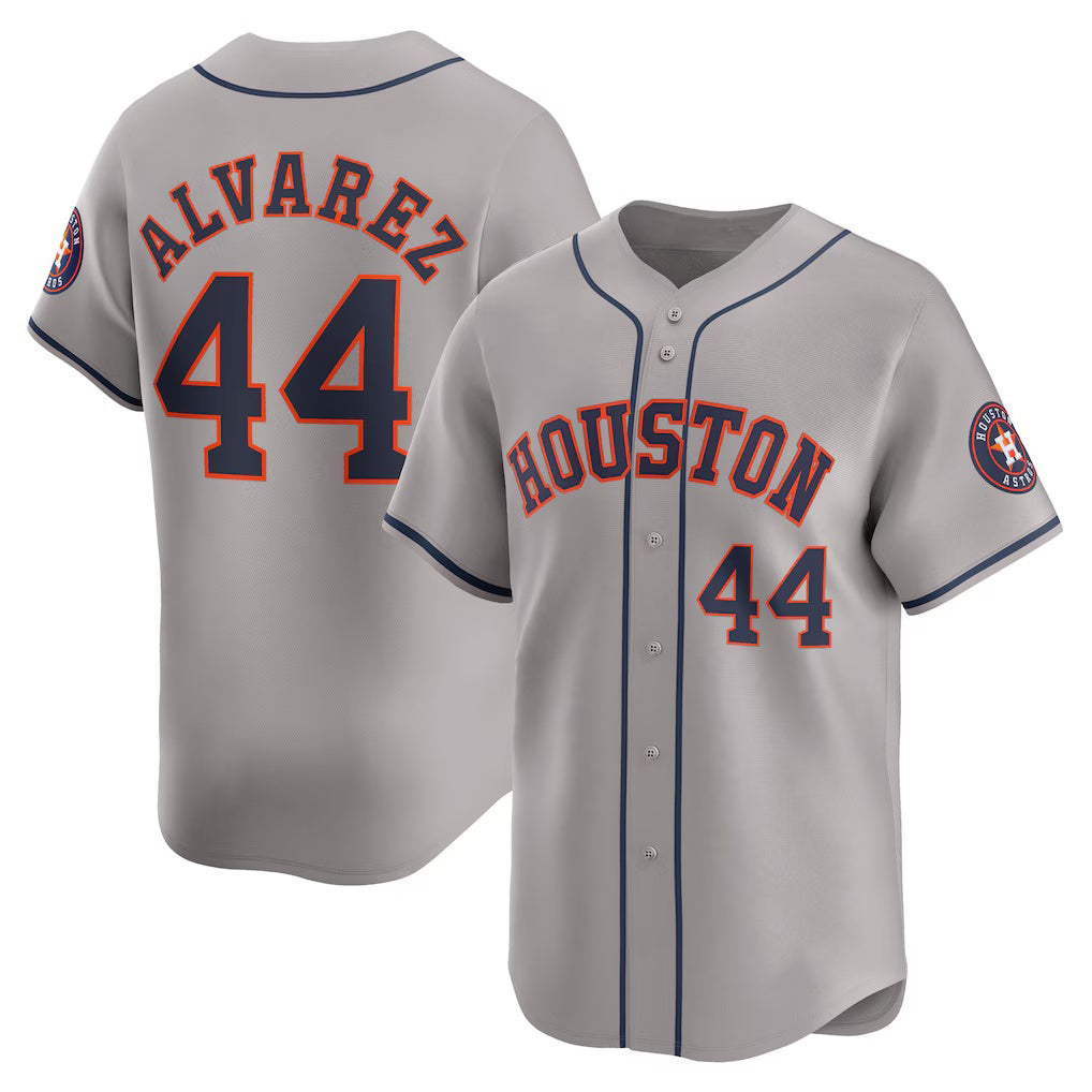 marshops Houston Astros #44 Yordan Alvarez Gray  Away Limited Player Jersey