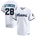 marshops  Miami Marlins #28 Kyle Stowers White  2024 Home Limited Stitched Jersey