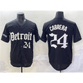 marshops Detroit Tigers #24 Miguel Cabrera Black  'Motor Gothic Edition' Vapor Premier Limited Stitched Jersey