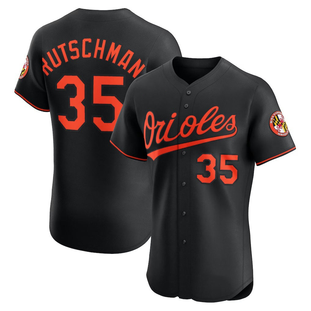 marshops Baltimore Orioles #35 Adley Rutschman Black  Alternate Elite Jersey