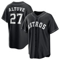marshops Houston Astros #27 Jose Altuve Black  Lights Out Limited Stitched Jersey